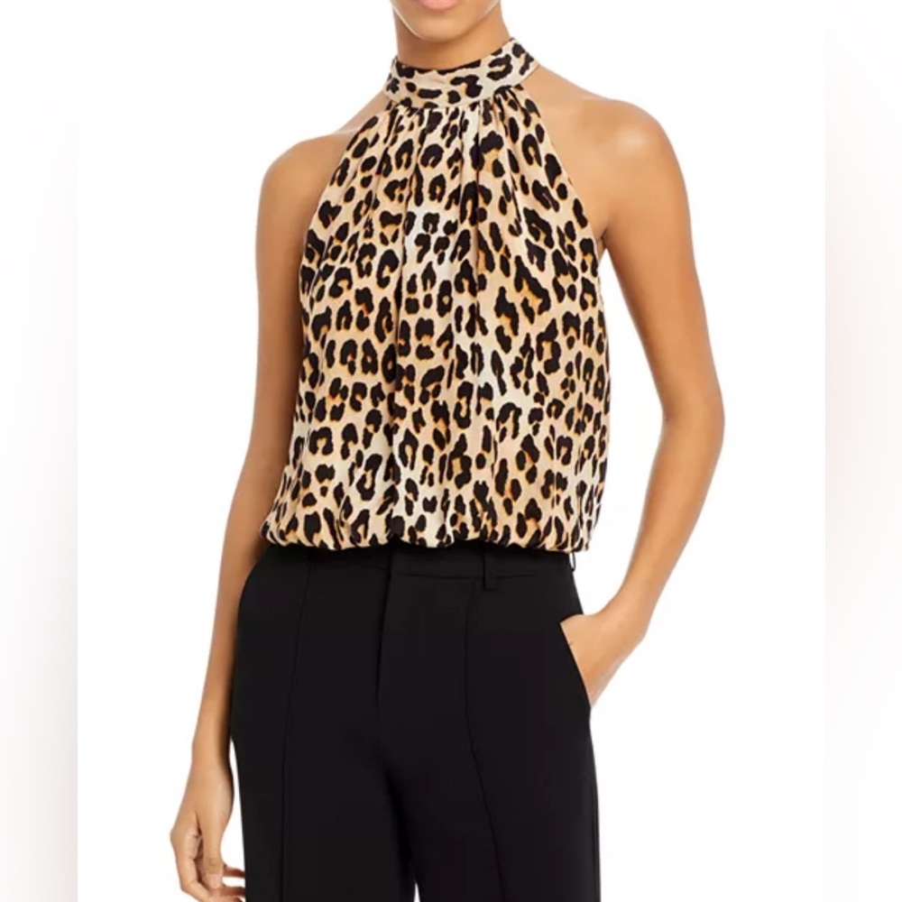 Alice + Olivia Animal Print Halter Top Size small
